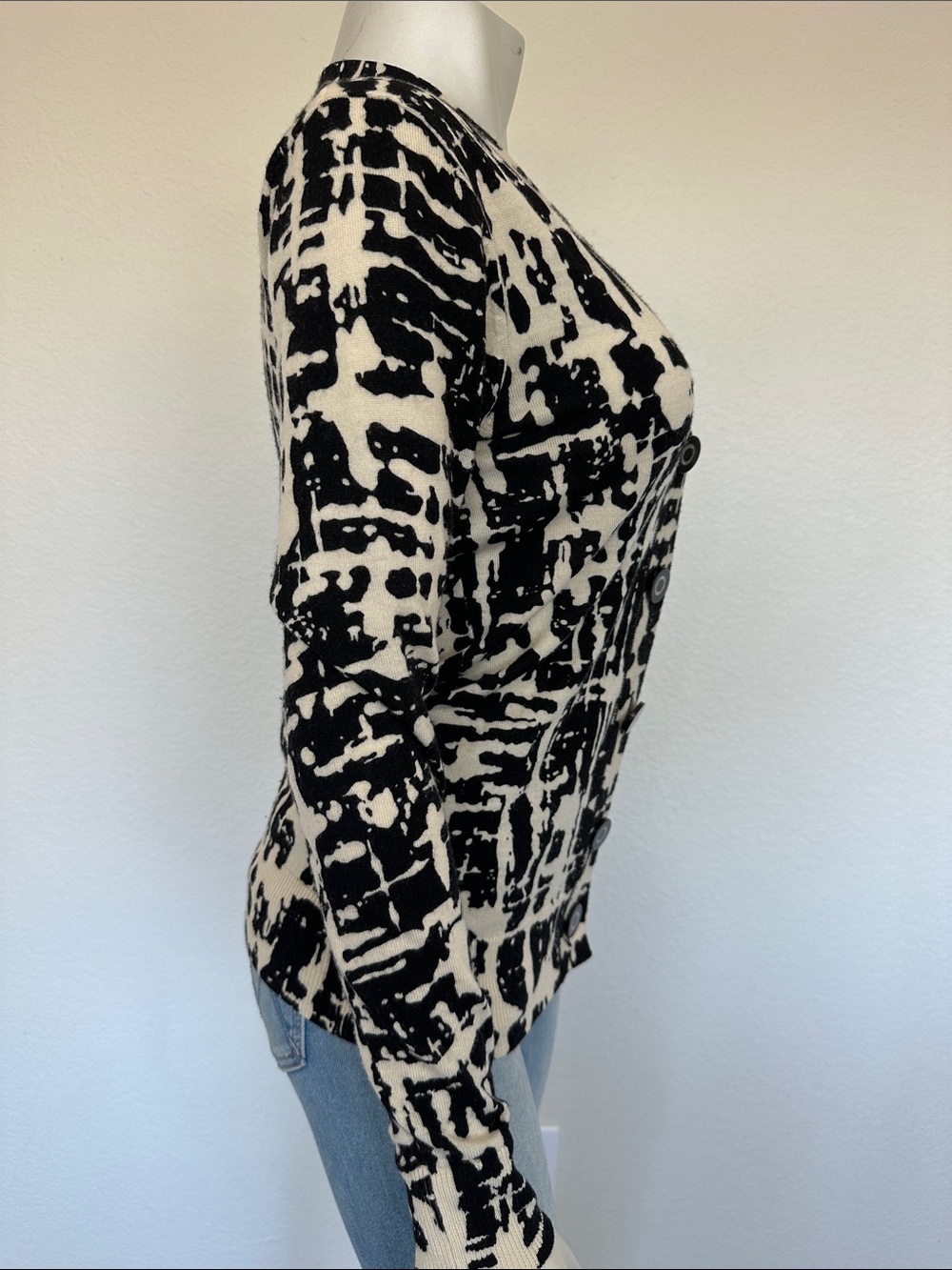 Tory Burch Simone Patterned Abstract Cardigan - Picture 7 of 9